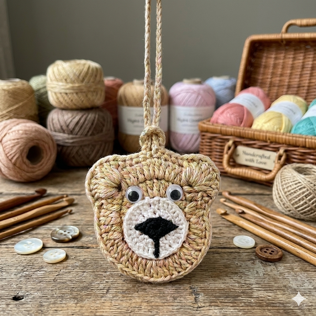 Handcrafted Crochet Bear Utility & AirPods Case
