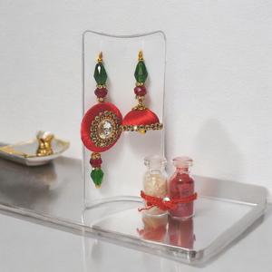 Product image of Premium Handcrafted Bhaiya Bhabhi Rakhi Combo with Kalava Thread Jhumki Design, Crystal Beads, Roli