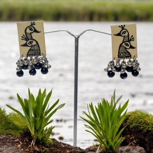 Handmade Paper Earrings | Madhubani Pattern